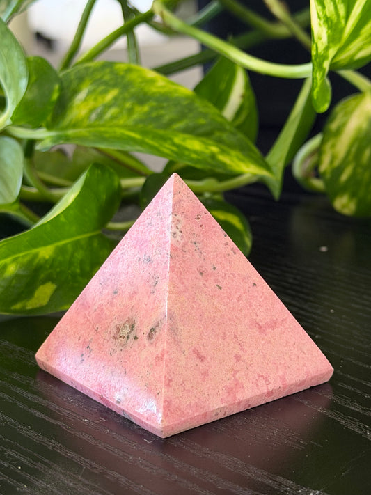 peruvian rhodonite pyramid