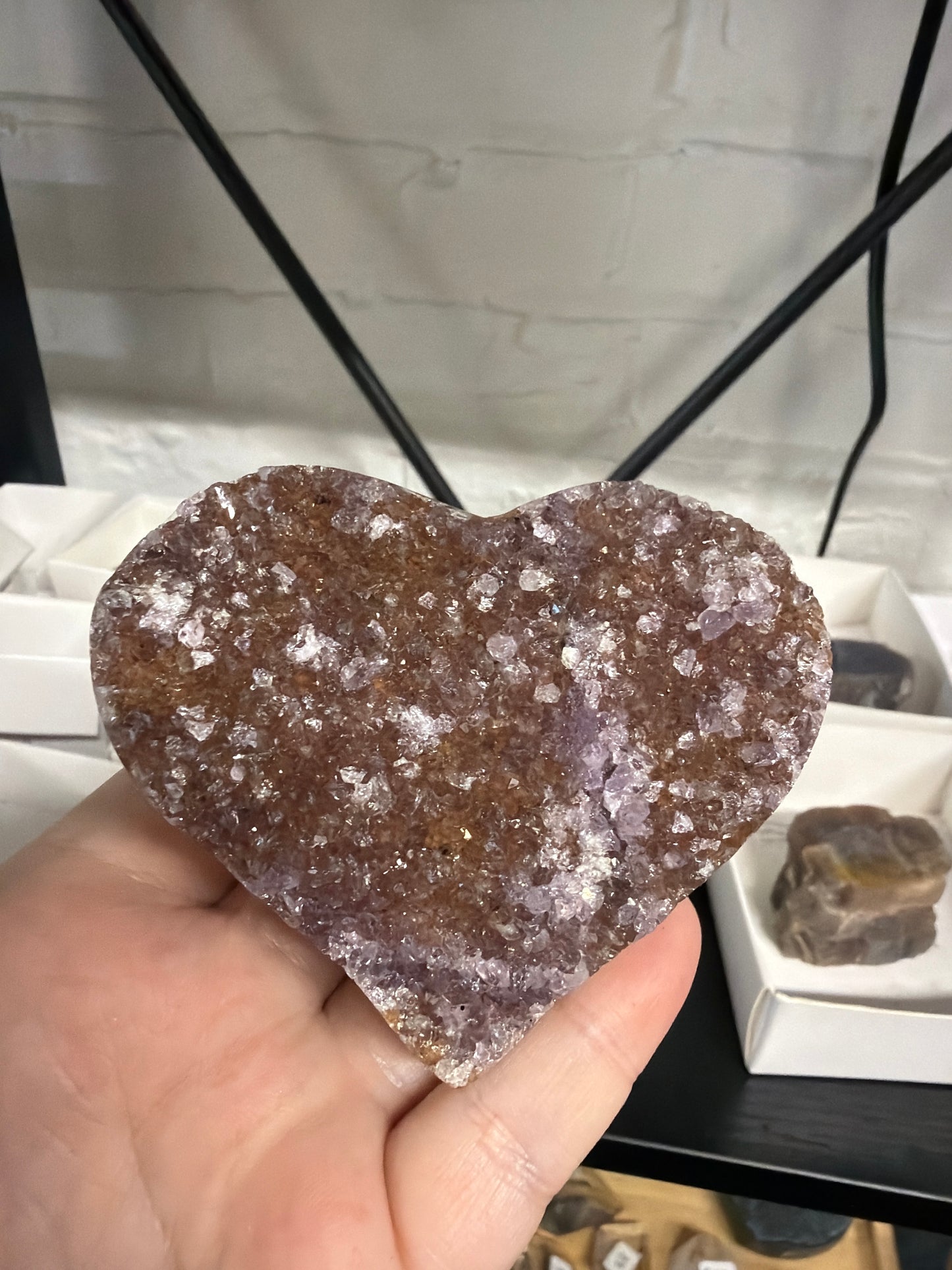 red amethyst chunky heart