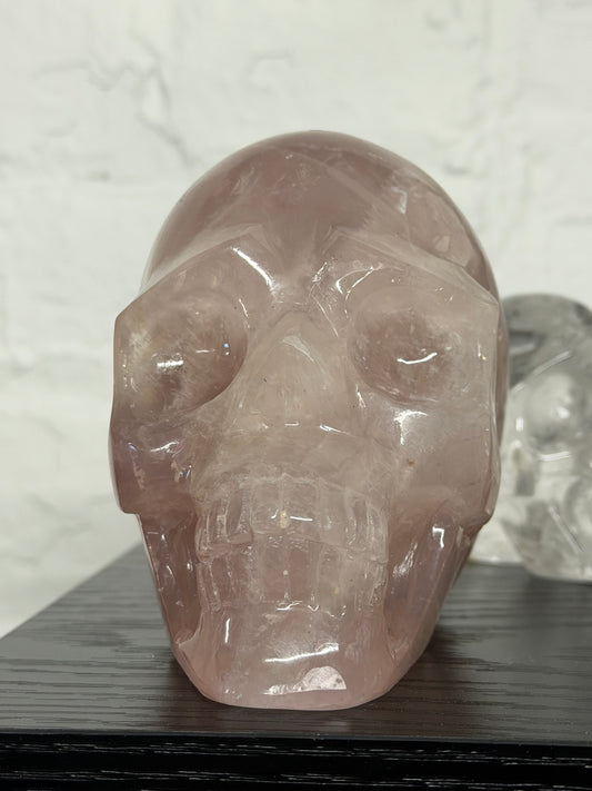 rose quartz skull