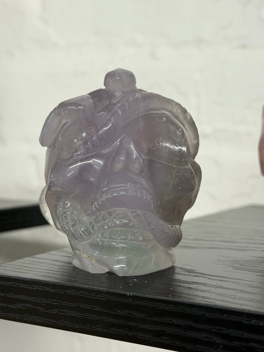 fluorite snake skull | uv reactive