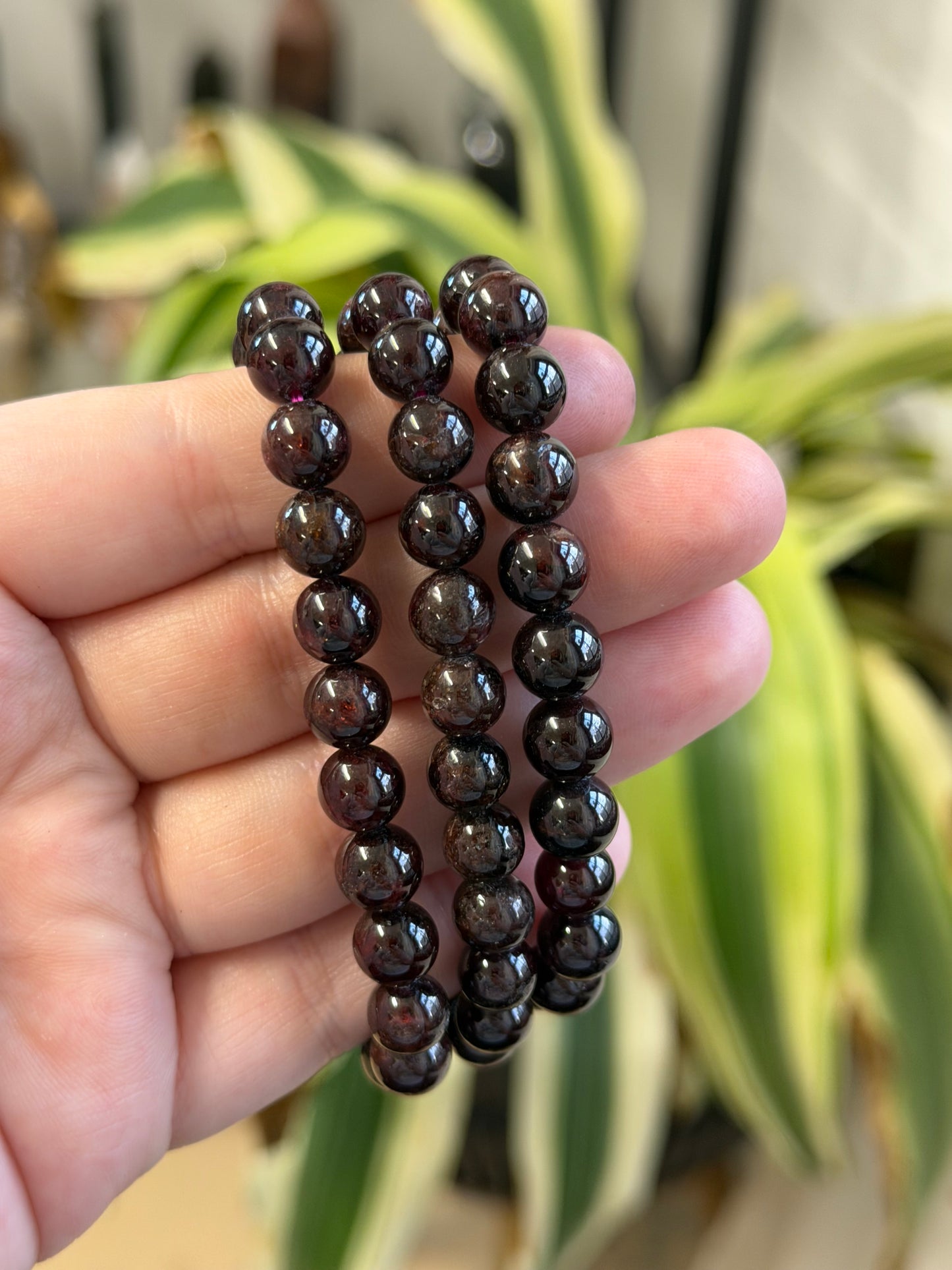 garnet bracelet 8mm