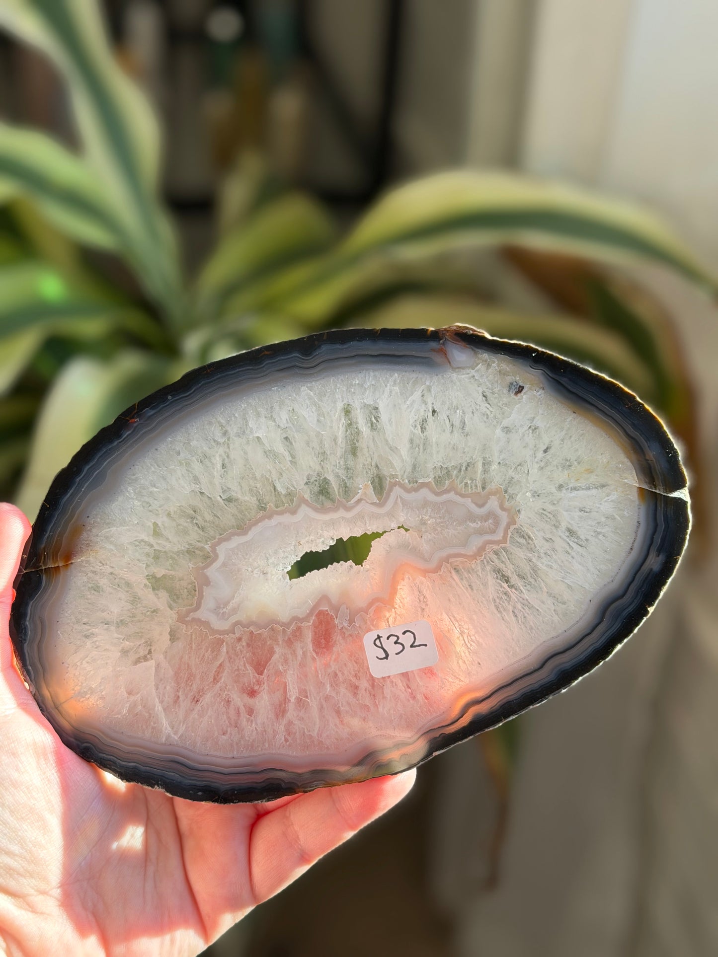 druzy agate slice