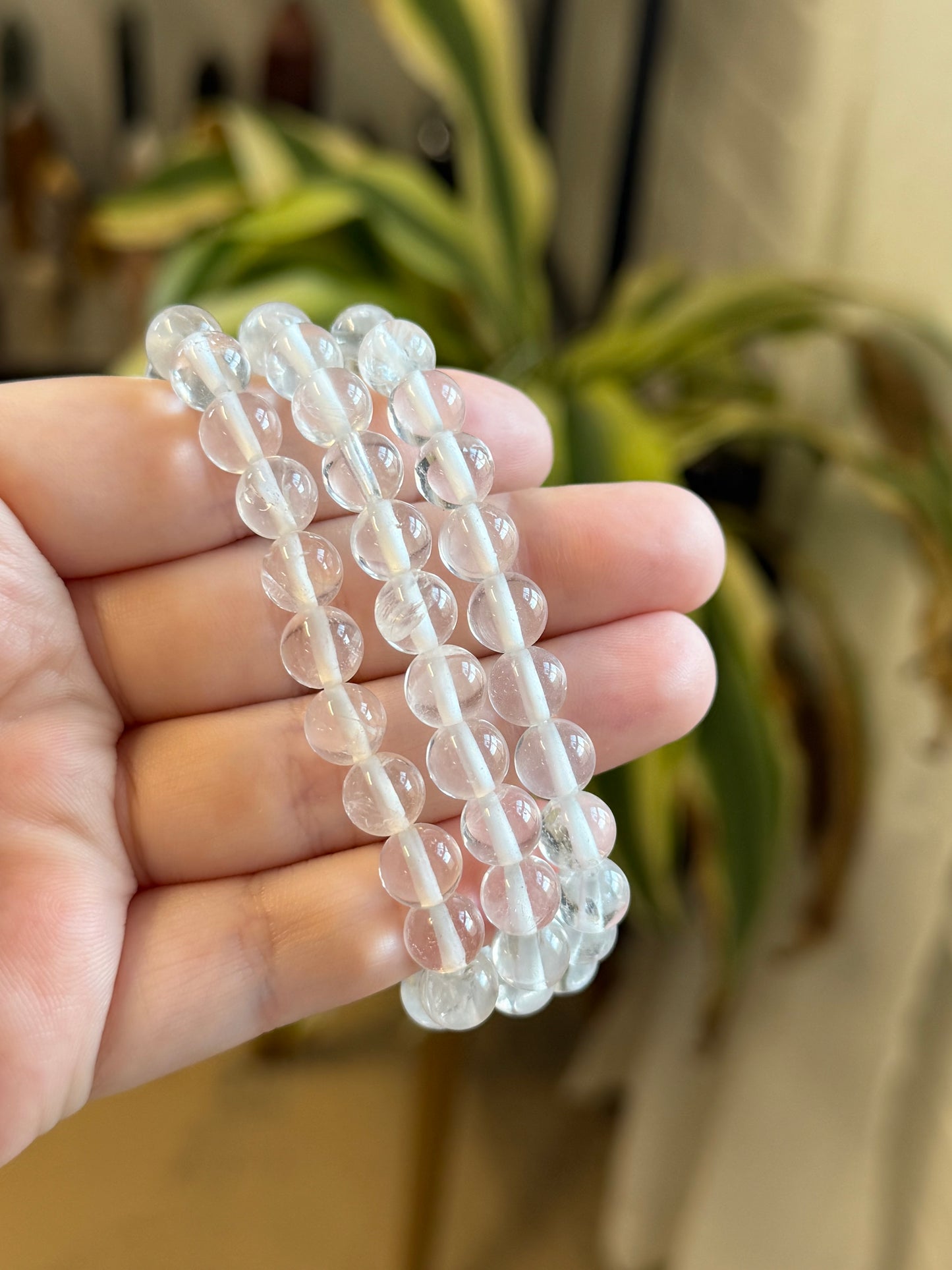 clear quartz bracelet 8mm