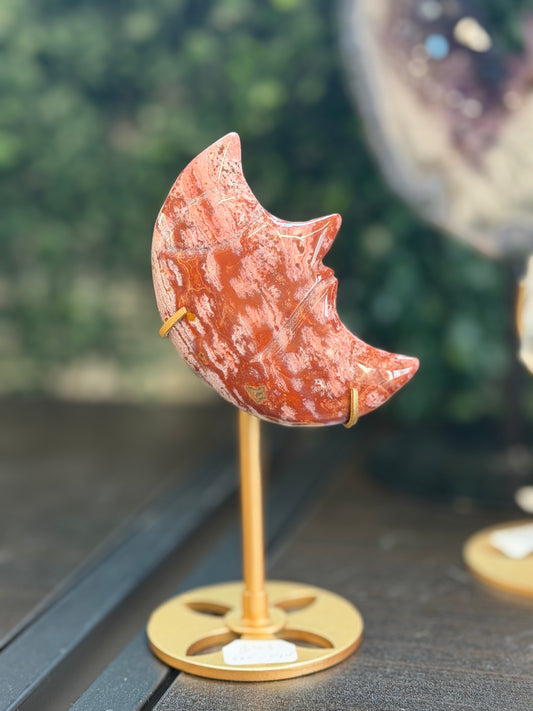 sea jasper moon face on stand