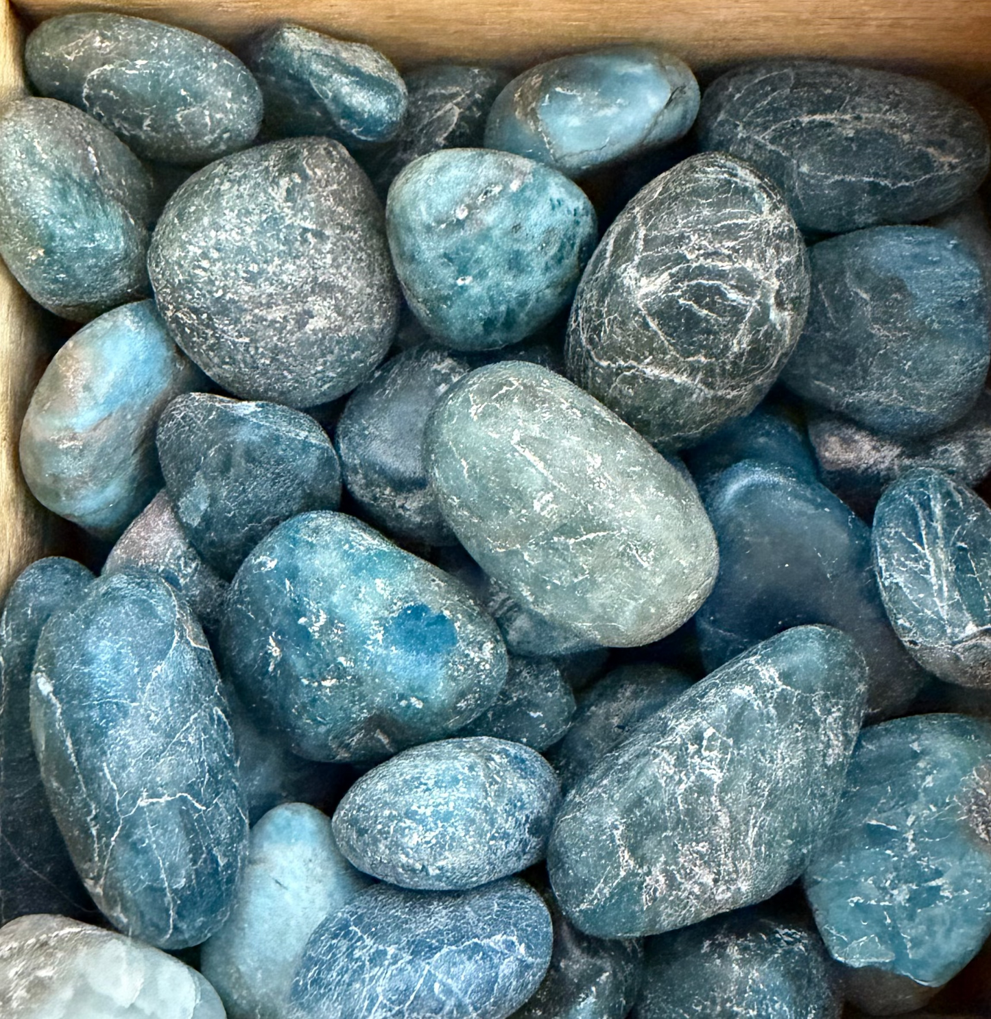 blue apatite tumbles