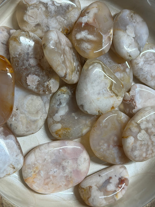 flower agate pebbles
