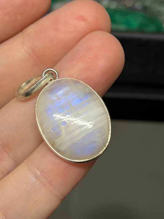 rainbow moonstone pendants