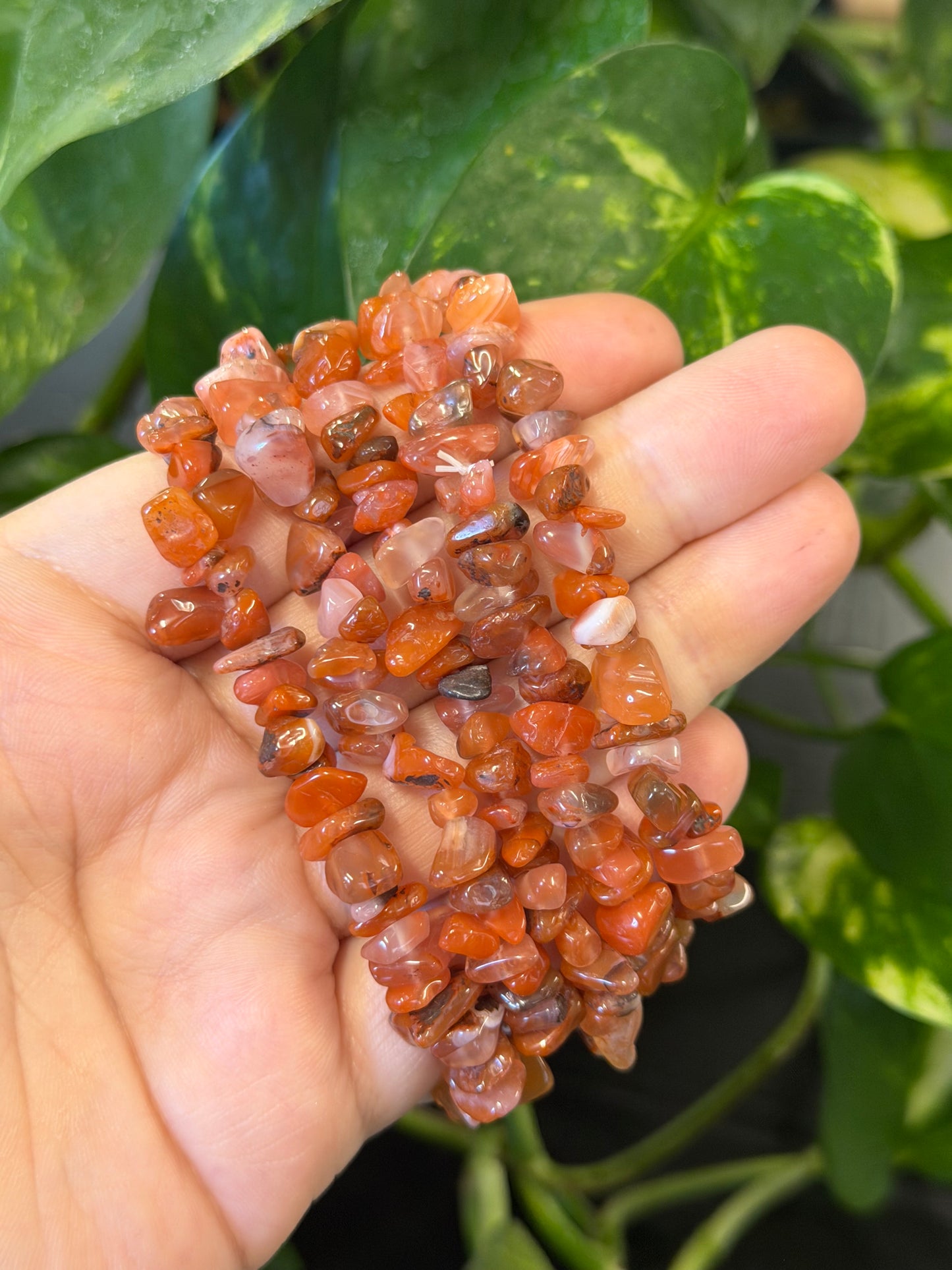 carnelian chip bracelet