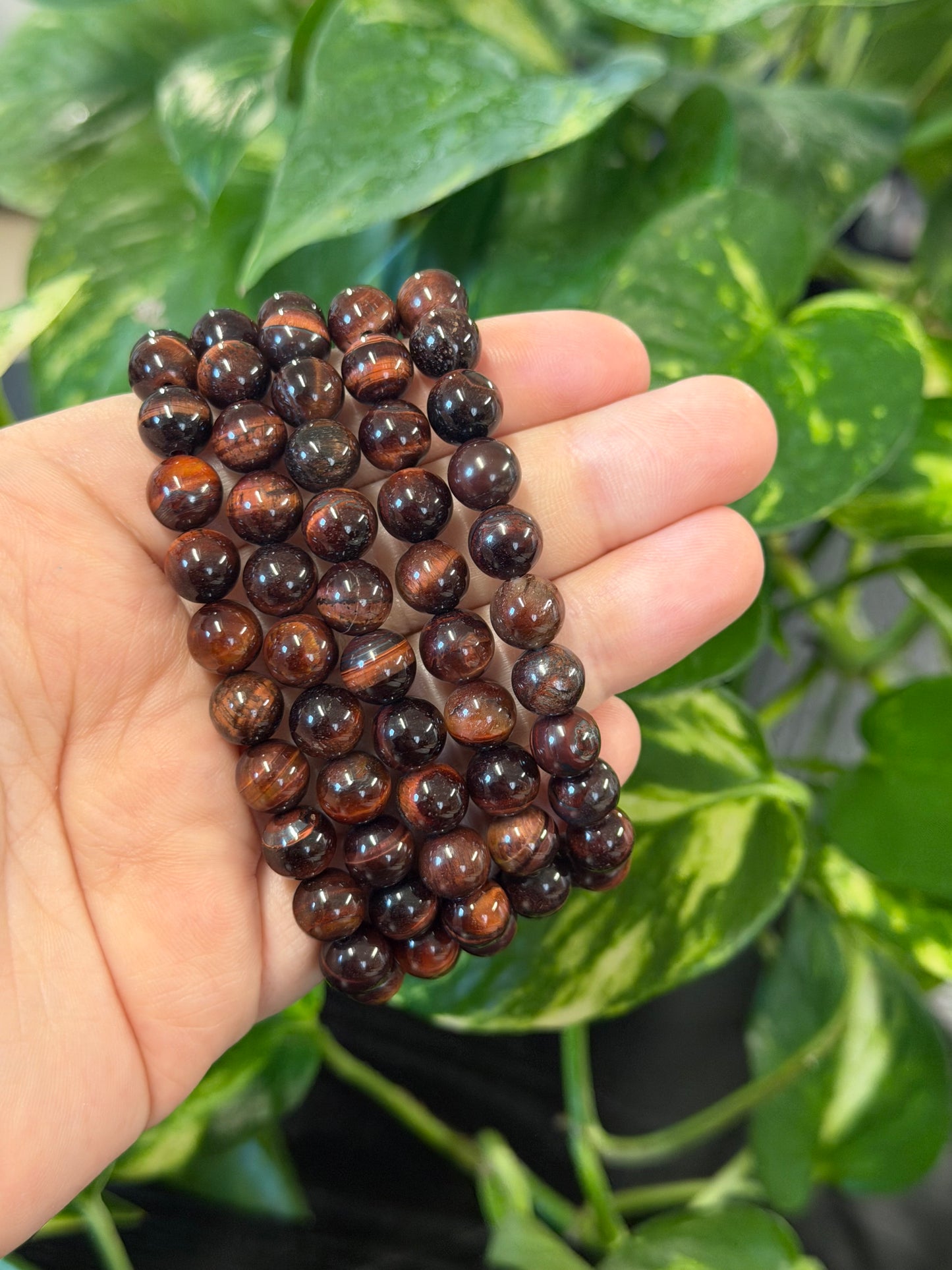 red tigers eye bracelet 8mm