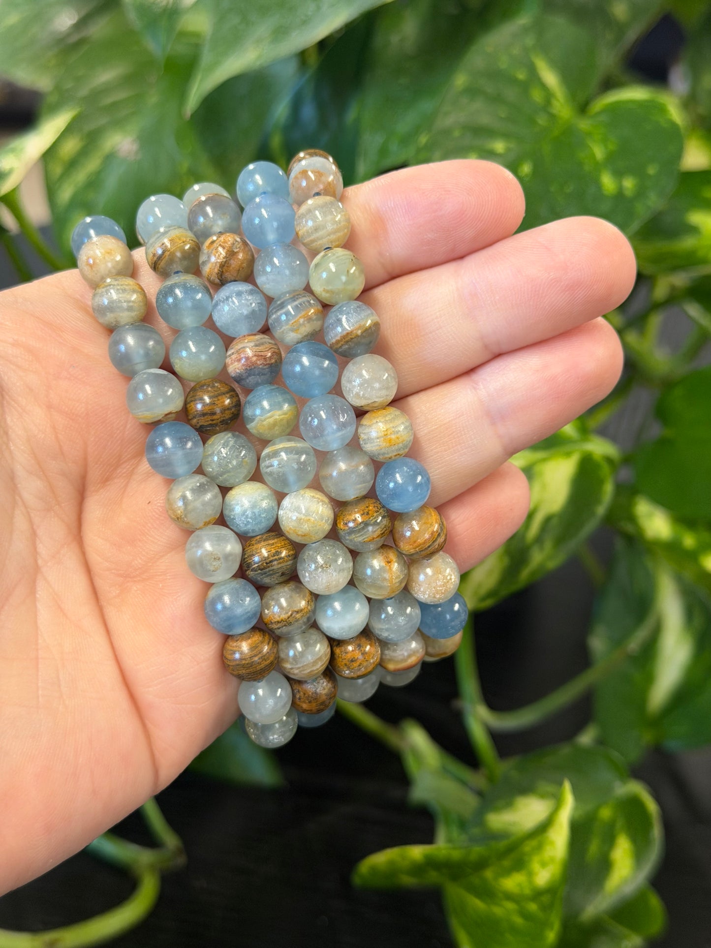 blue onyx bracelet 8mm
