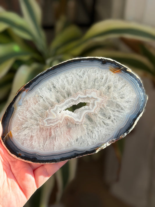 druzy agate slice