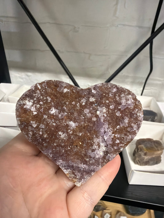 red amethyst chunky heart
