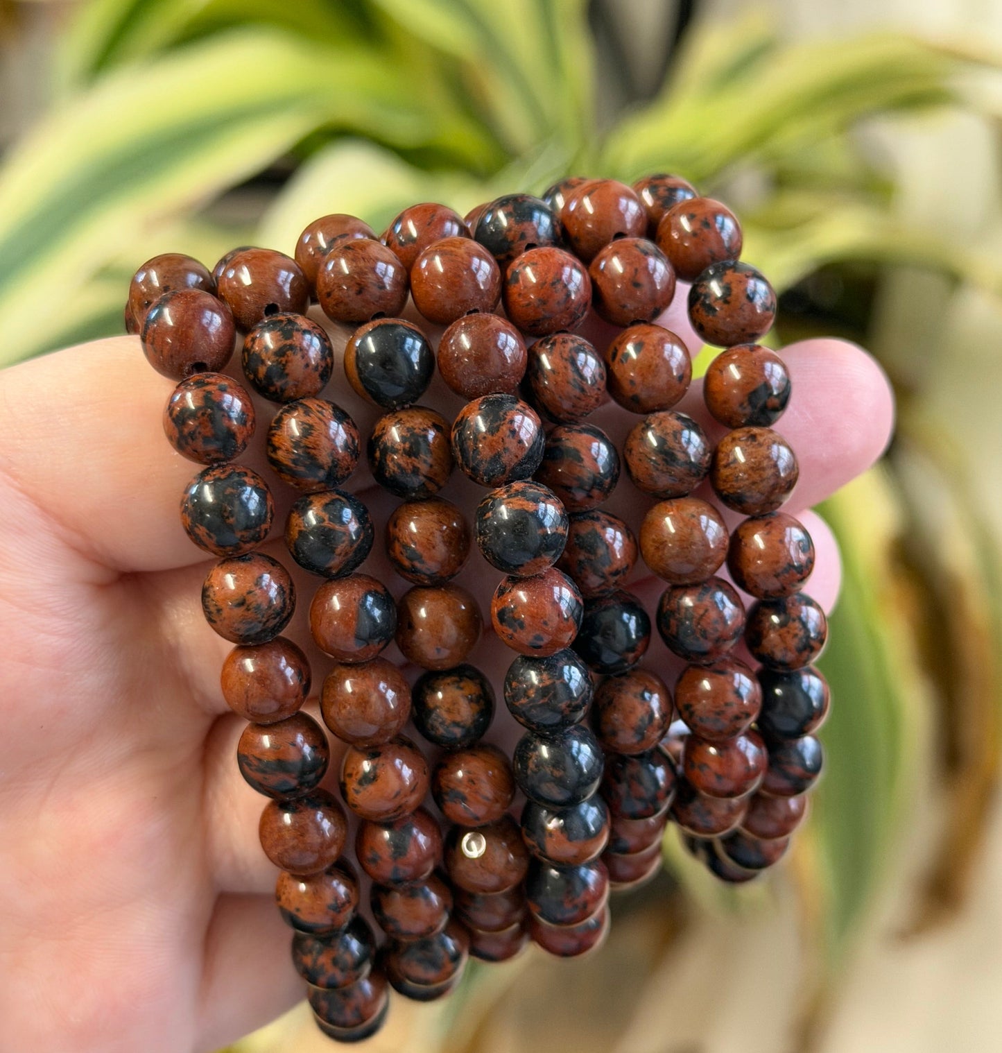 mahogany obsidian bracelet 8mm