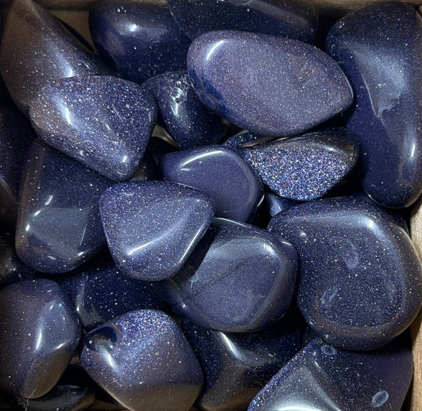 blue goldstone tumbles