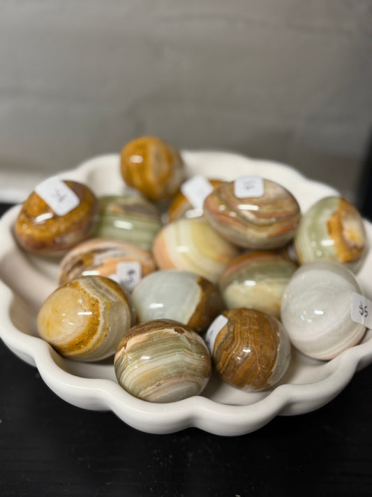 green onyx eggs | intuitively selected
