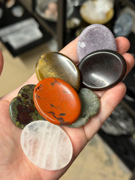 oval and heart worry stones | intuitively selected