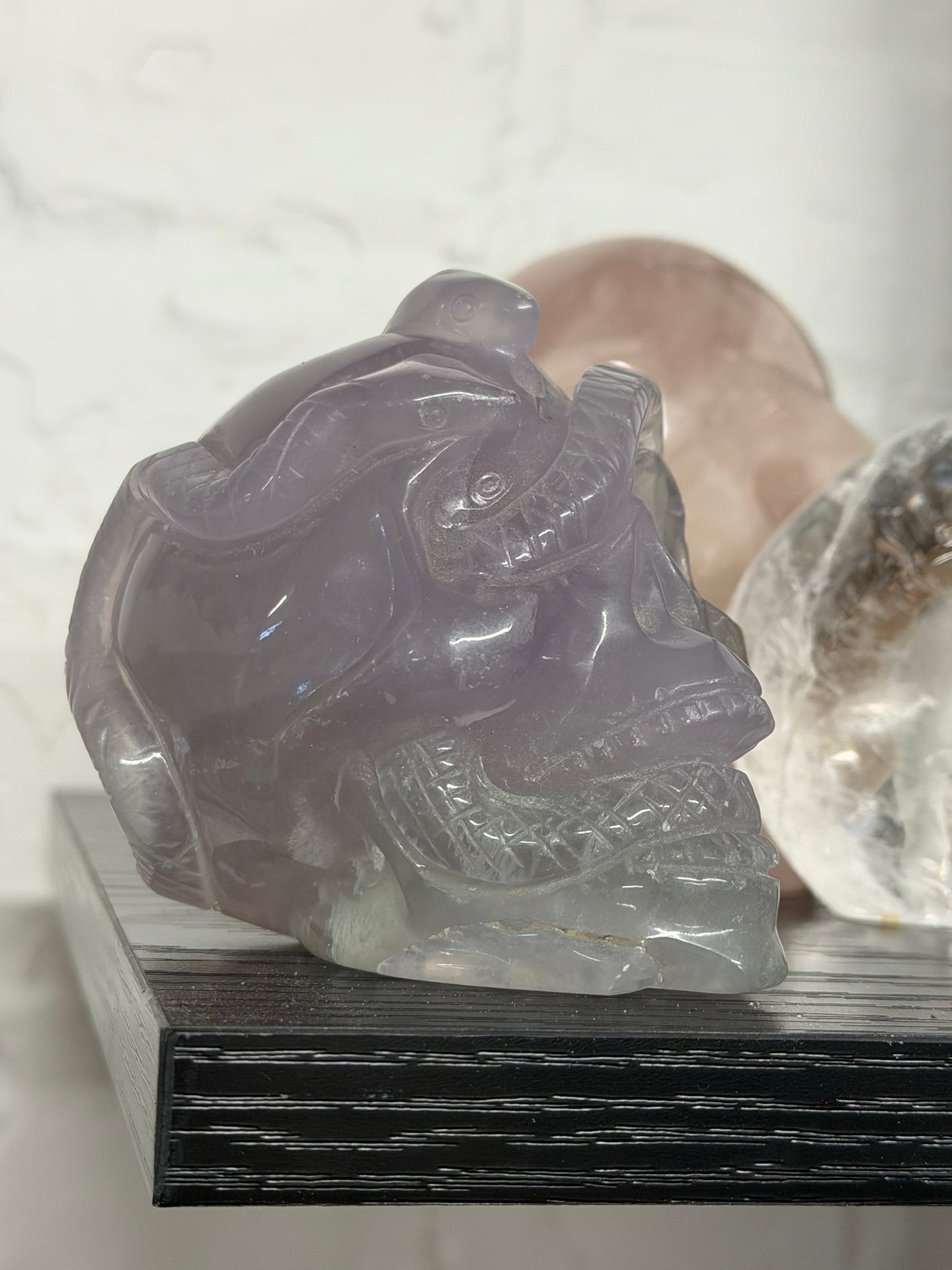 fluorite snake skull | uv reactive