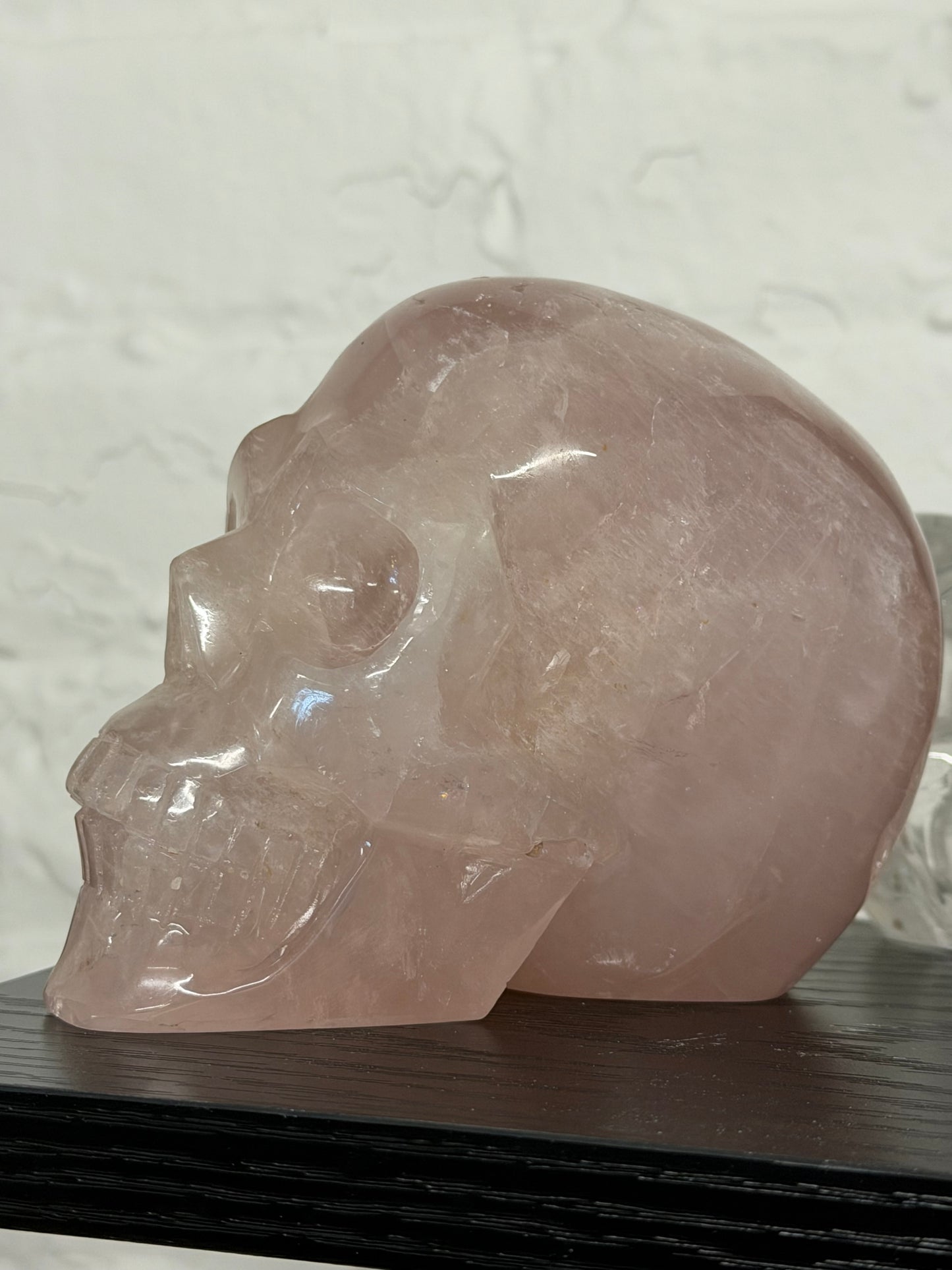 rose quartz skull