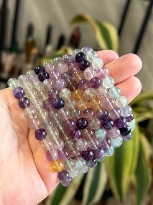 rainbow fluorite bracelet 8mm