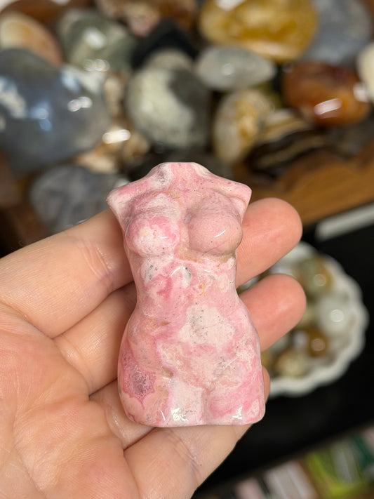 Peruvian pink opal goddess body