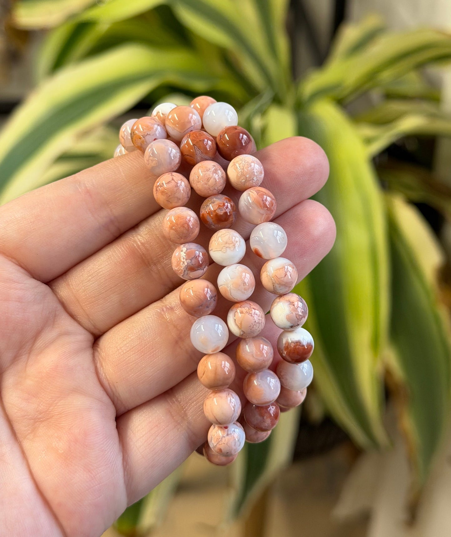 cotton candy agate bracelet 8mm