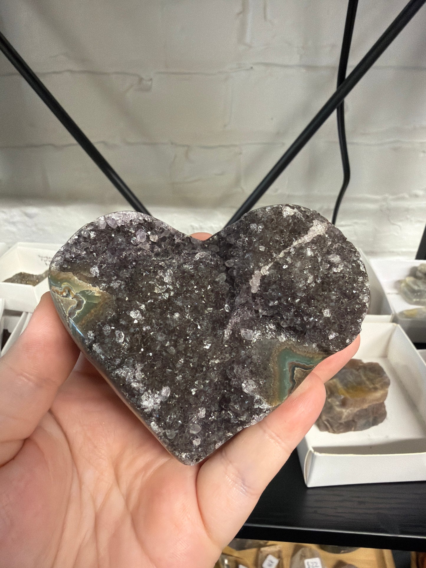 dark amethyst chunky heart