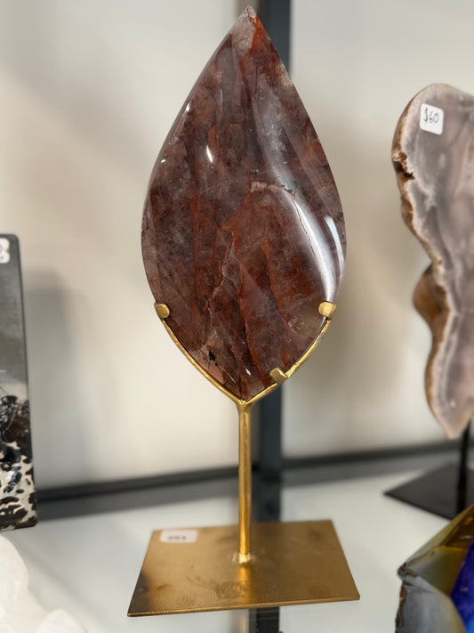 fire quartz flame on stand