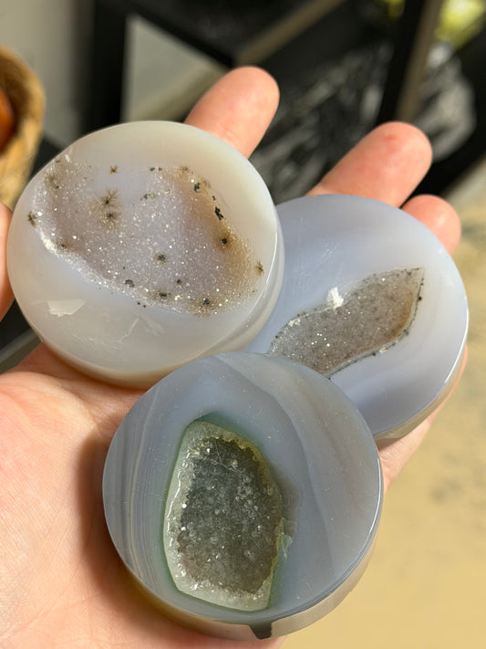 druzy agate discs