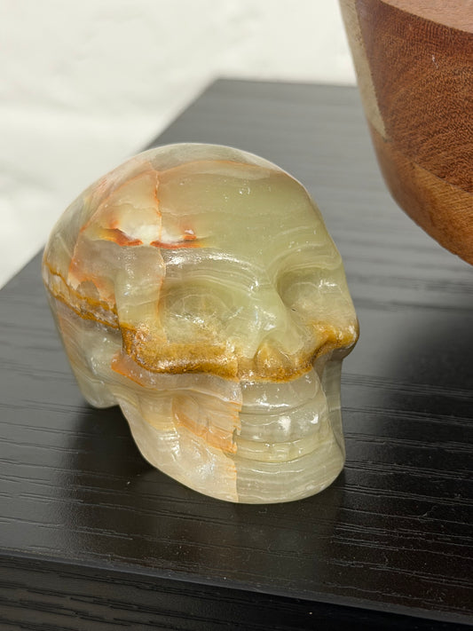 green onyx skull