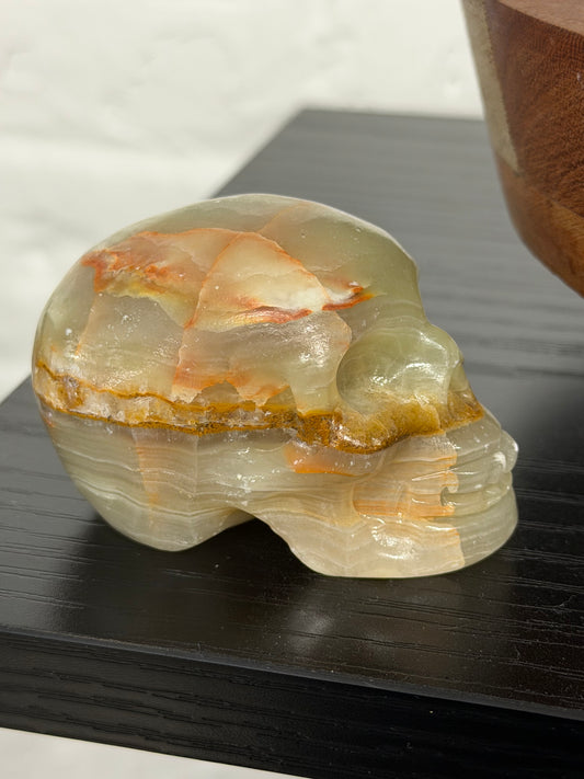 green onyx skull