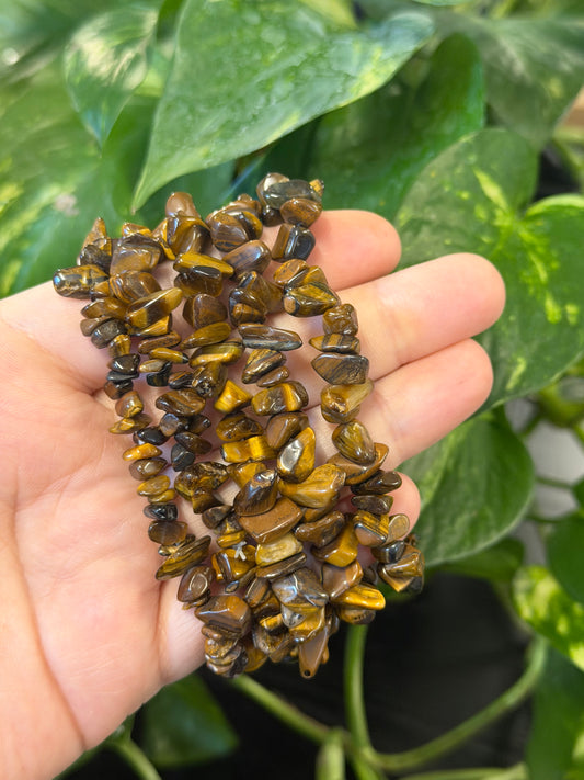 tigers eye chip bracelet