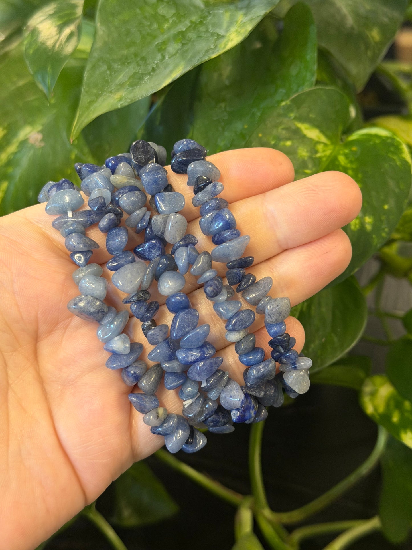 blue aventurine chip bracelet